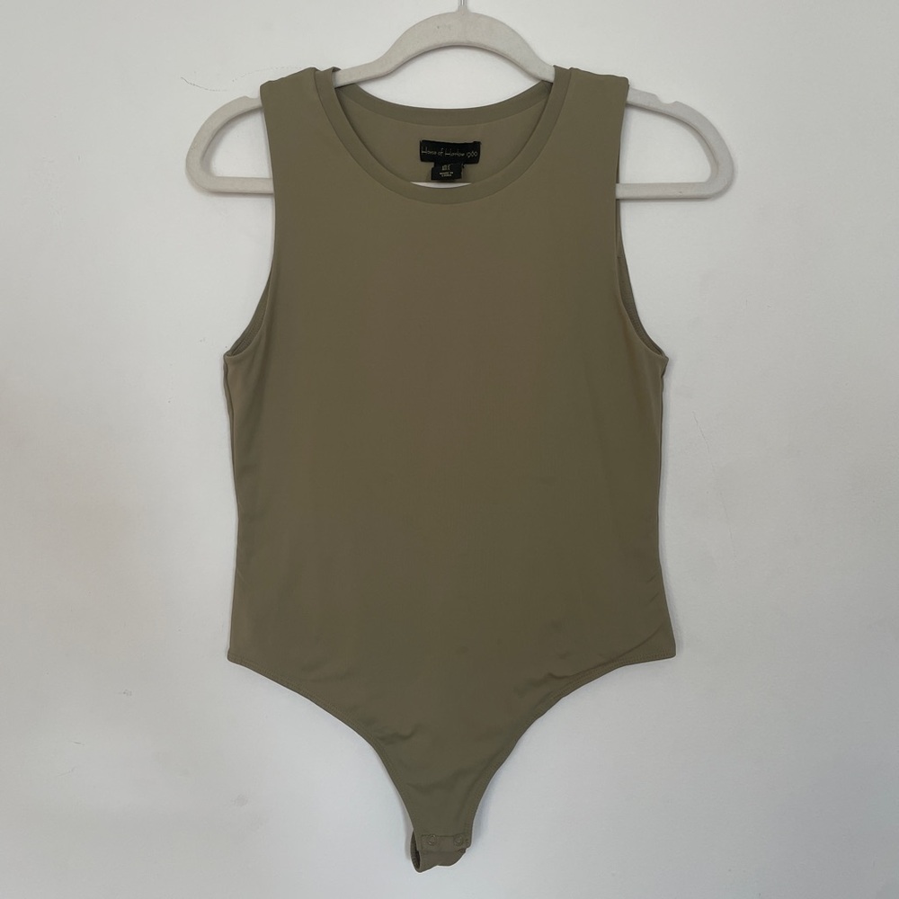 House of Harlow 1960 Muted Green sleeveless bodysuit
